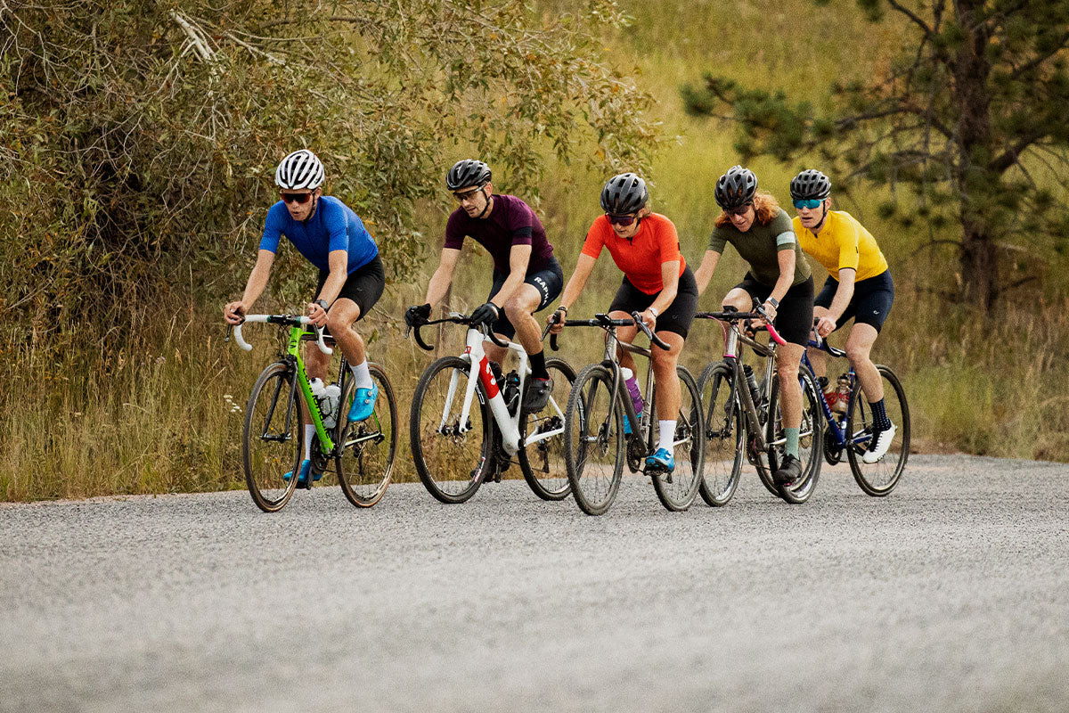 Group of cyclists riding together