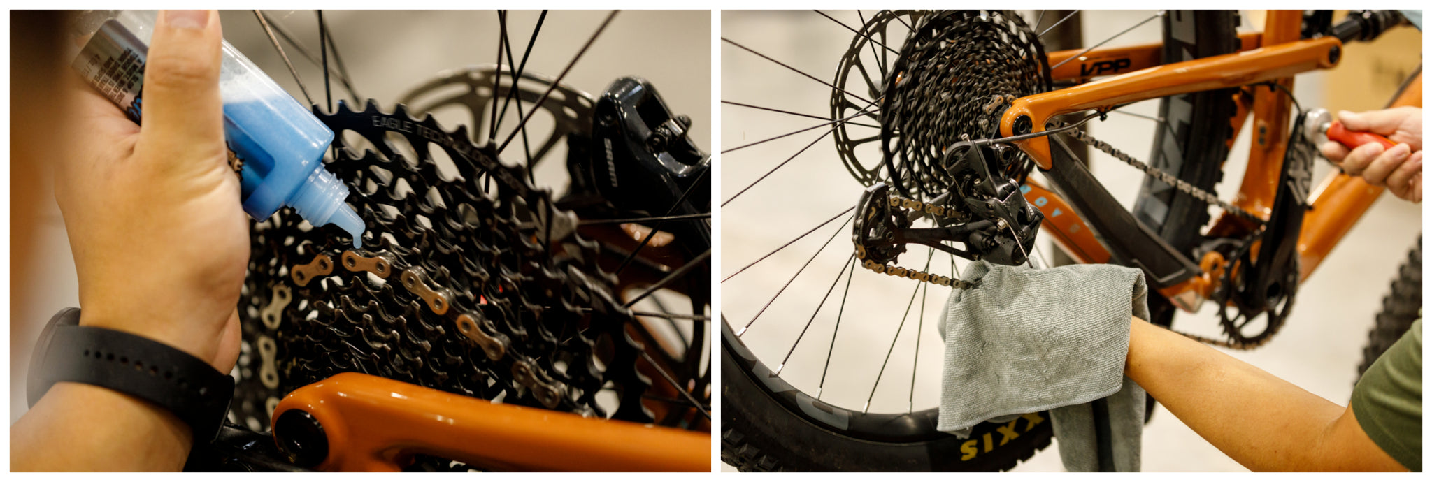 Clean and lube bike chain