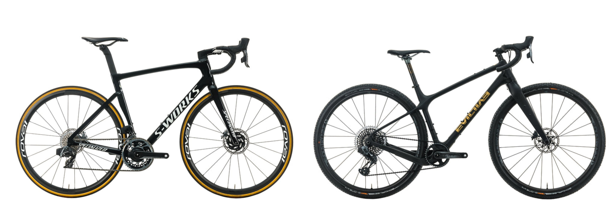 Road vs. gravel bike geometry