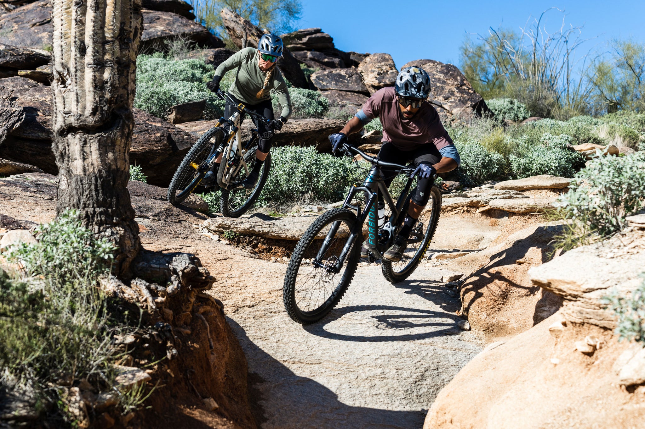 TPC Mountain Bikers in Desert